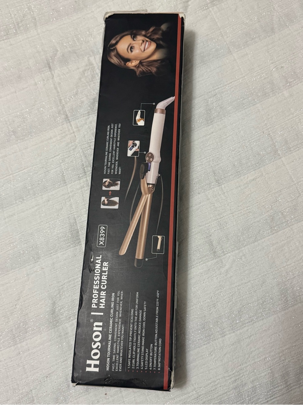 Professional Hair Curler in White & Gold